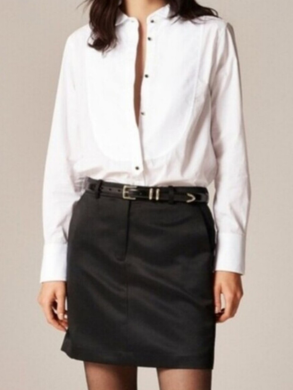 J.Crew Jules Tuxedo Shirt In Cotton Poplin